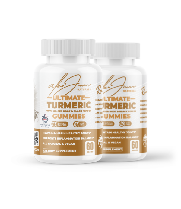 (2-Pack) Ultimate Turmeric Gummies With Ginger Root & Black Pepper