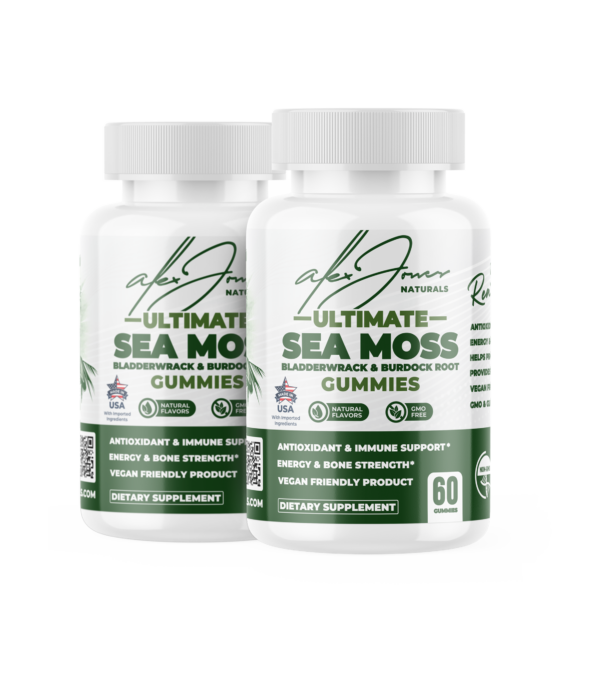 (2-Pack) Ultimate Seamoss Gummies With Bladderwrack & Burdock Root