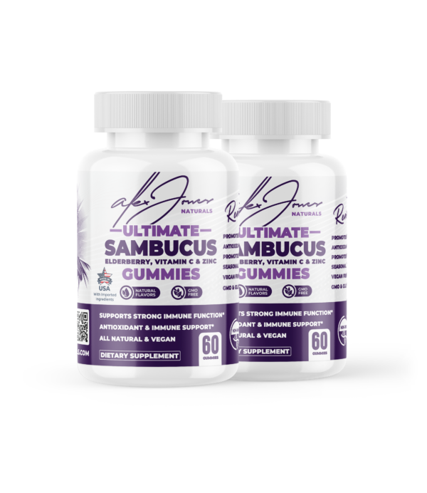 (2-Pack) Ultimate Sambucus Gummies with Elderberry, Vitamin C, & Zinc