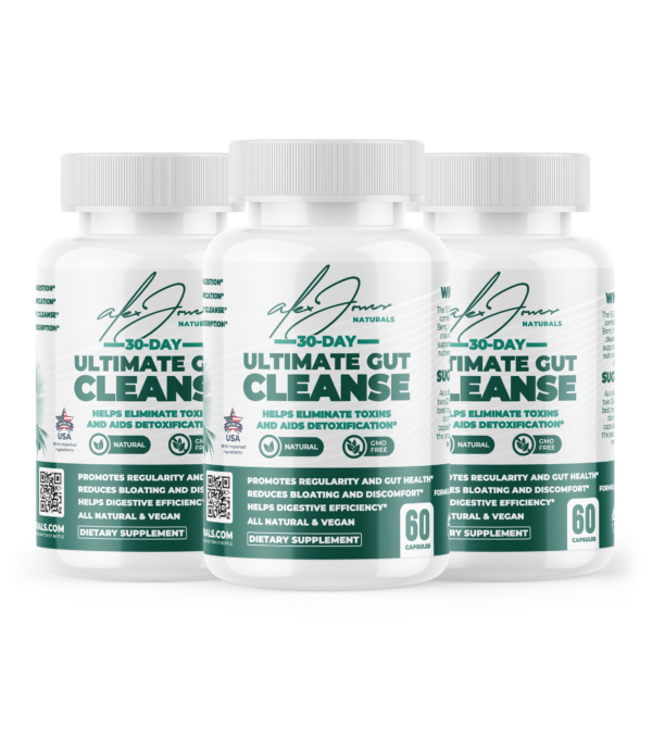 (3-Pack) 30-Day Ultimate Gut Cleanse with Psyllium Husk, Acai Berry, & More